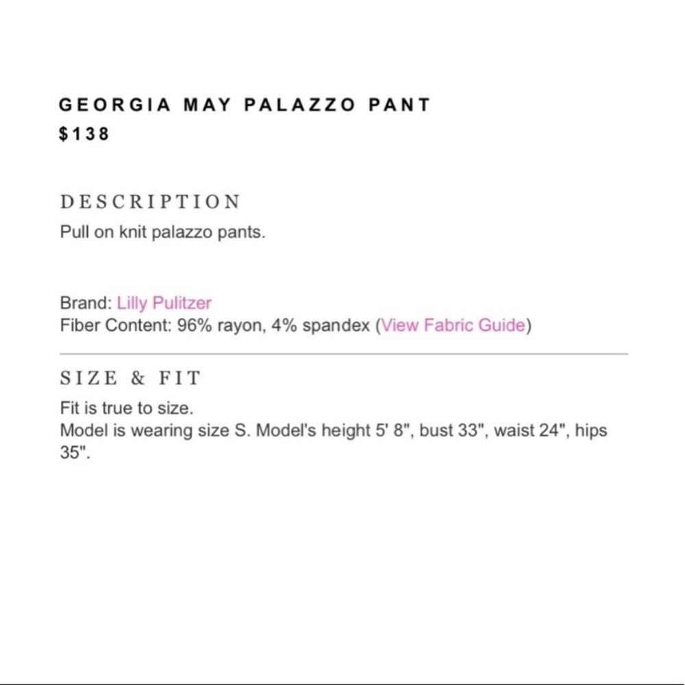 Pre loved! LILLY PULITZER Georgia May Palazzo Pants In Ride The Wave - Picture 9 of 10